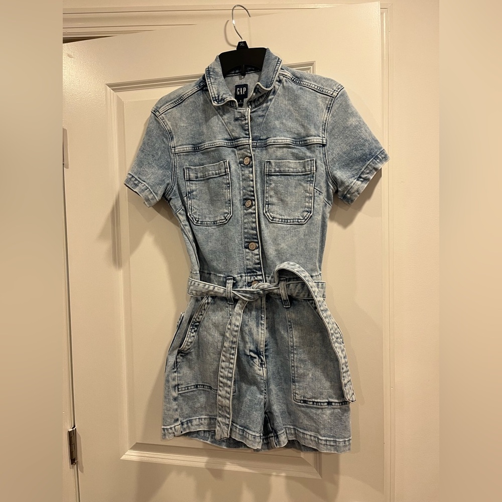 GAP denim shorts jumpsuit